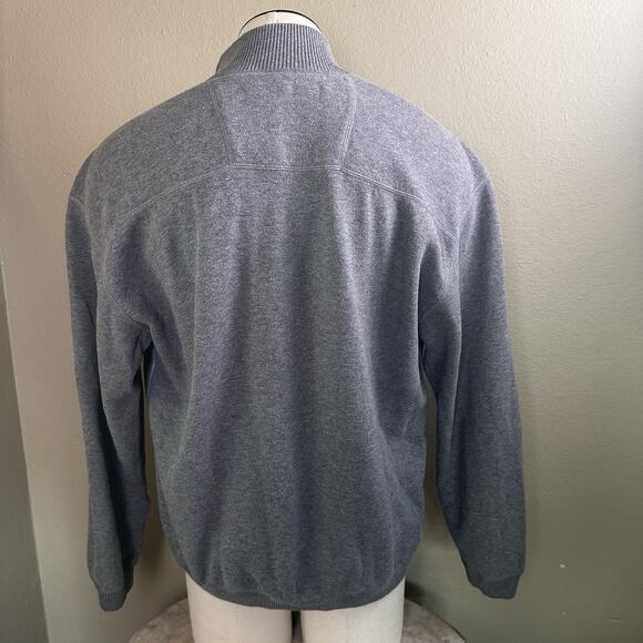 Tommy Bahama Men L 1/4 Zip pullover Gray - Picture 9 of 16